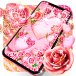 Logo of Pink Rose gold live wallpaper android Application 